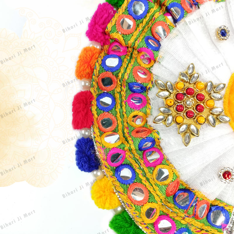 Buy Shri Krishnamayi Handmade | Kanha Poshak | laddu Gopal Dress | Thakur  Ji Poshak | Blue Dress with Yellow Flower & Stone Booti with Pagdi Size 4 |  8 Inches Online at Best Prices in India - JioMart.